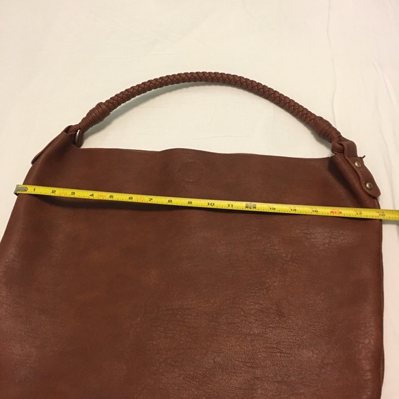 ANTHROPOLOGIE Shoulder Bag Faux Brown Leather LG - Picture 14 of 14